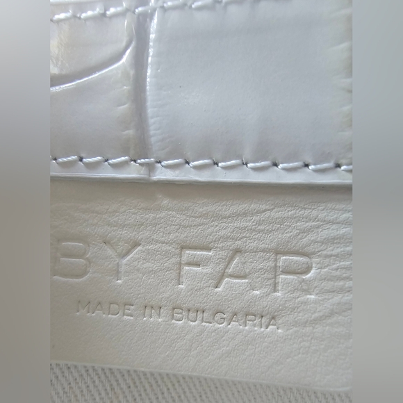 BY FAR Mini Rachel Croc-Embossed Leather Shoulder Bag - Picture 3 of 3